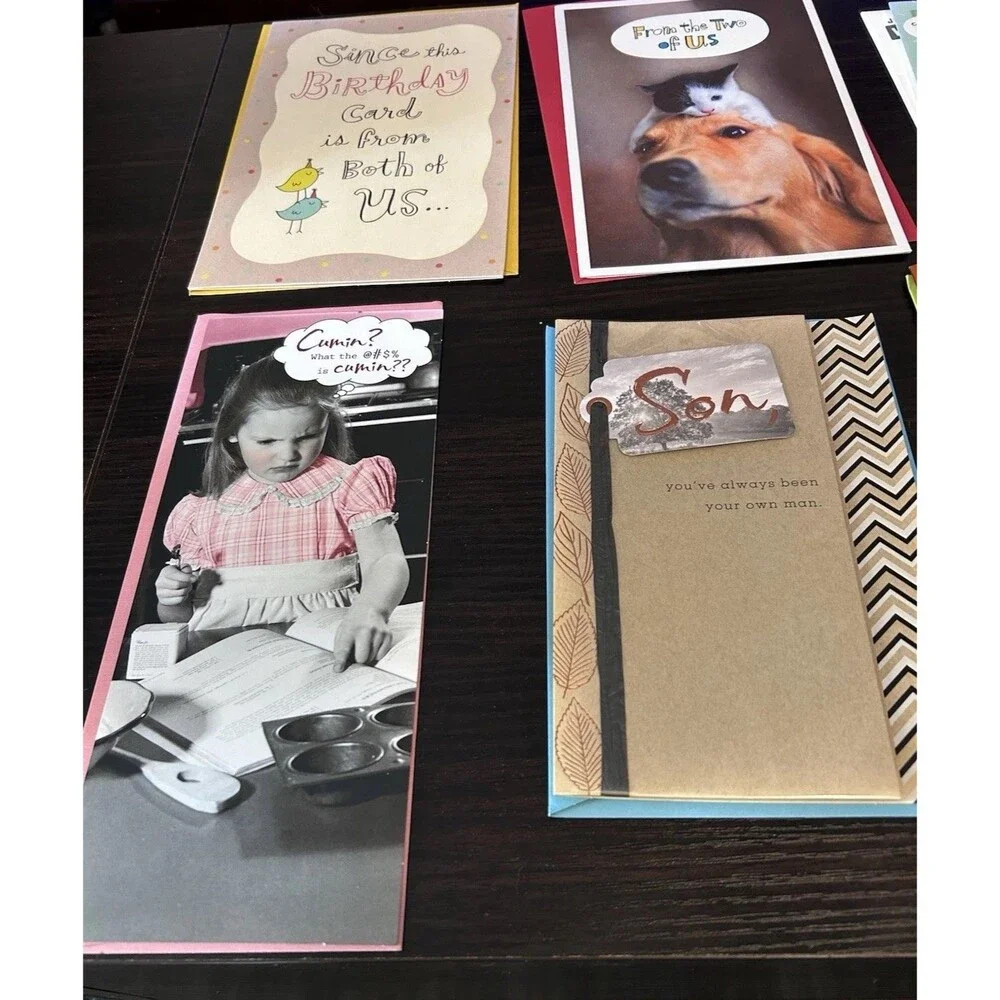 Lot of 8 New American Greetings Birthday Greeting Cards Assorted with Envelopes